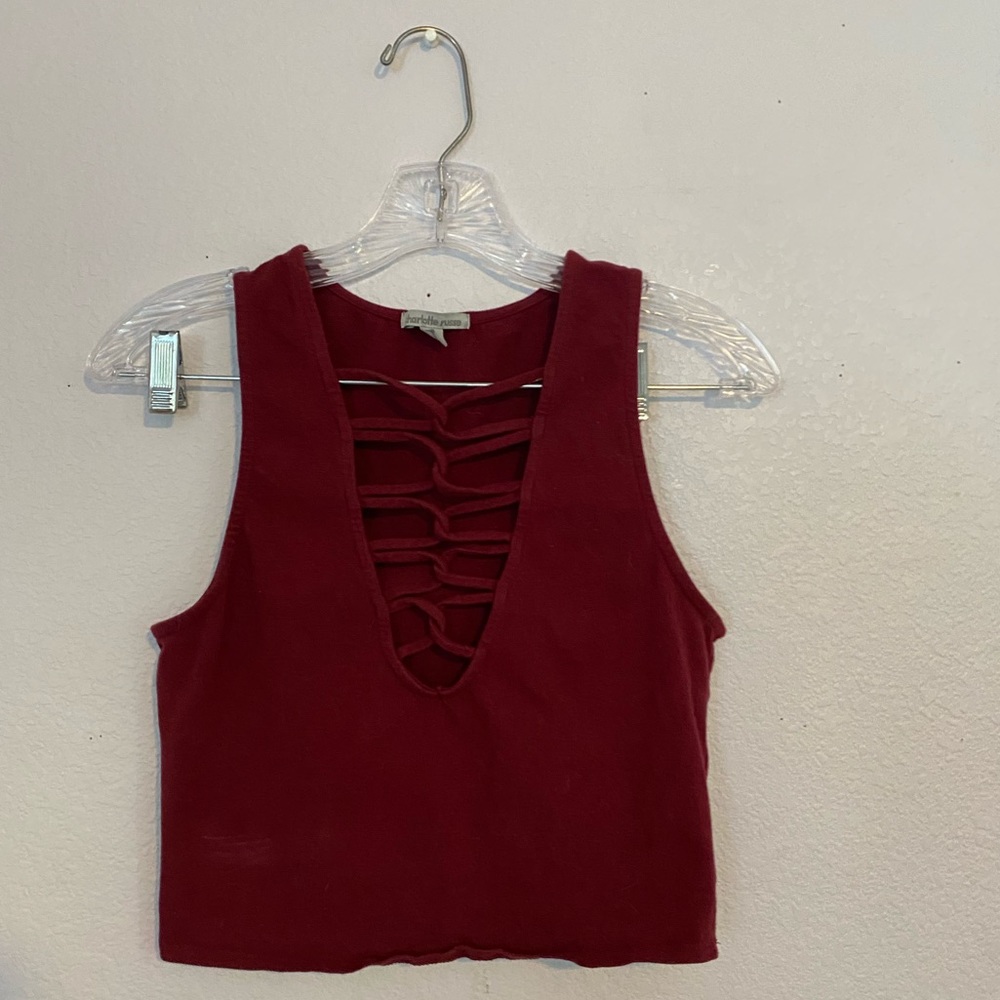 Deep V Crop Top